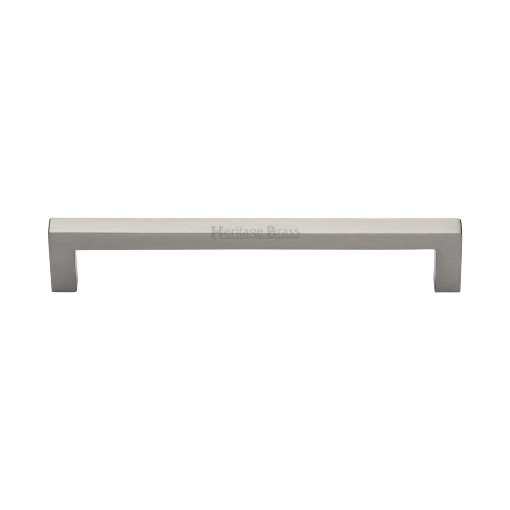 Heritage Brass Cabinet Pull Square Metro Design 256mm CTC Matt Black Finish 1