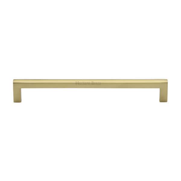 Heritage Brass Cabinet Pull Square Metro Design 256mm CTC Satin Brass Finish 1