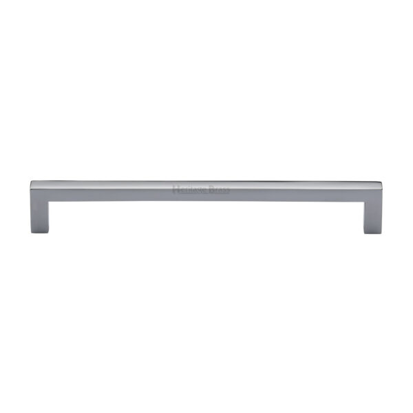 Heritage Brass Cabinet Pull Square Metro Design 256mm CTC Satin Chrome Finish 1