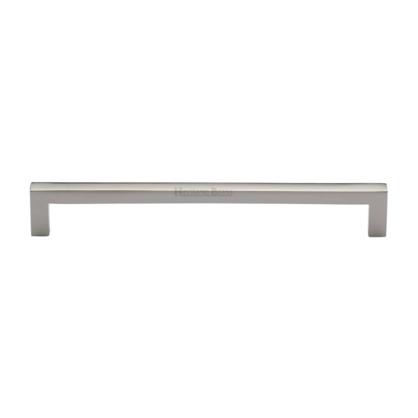 Heritage Brass Cabinet Pull Square Metro Design 256mm CTC Satin Nickel Finish 1