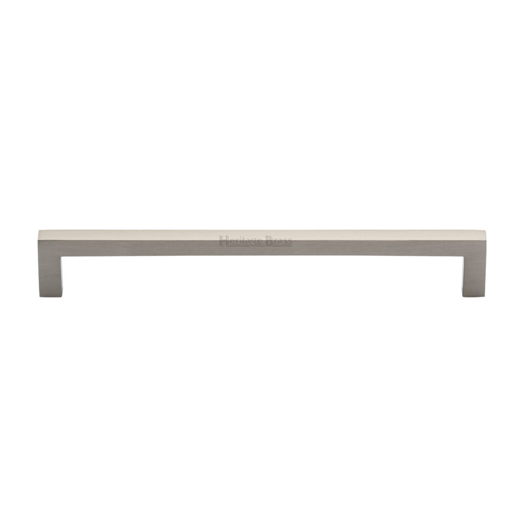 Heritage Brass Cabinet Pull Square Metro Design 96mm CTC Matt Black Finish 1