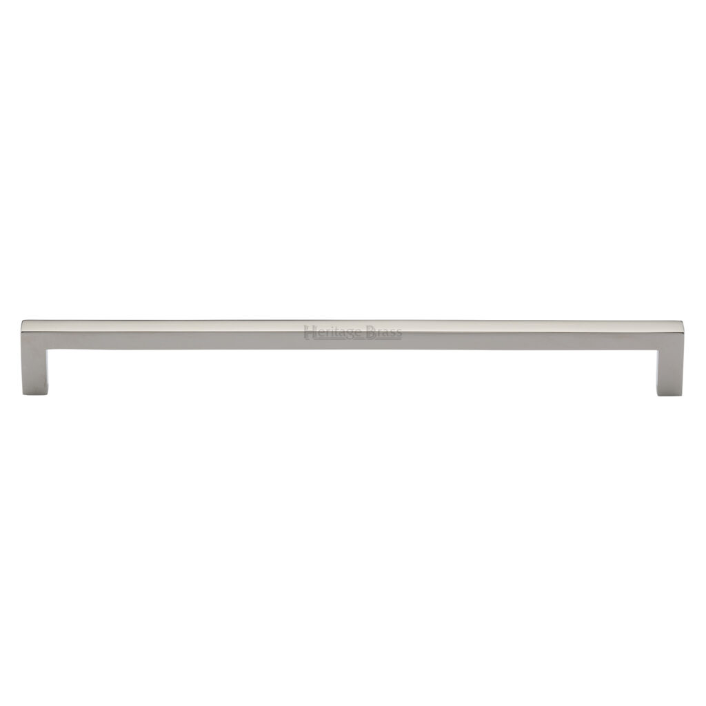 Heritage Brass Cabinet Pull Square Metro Design 96mm CTC Satin Nickel Finish 1