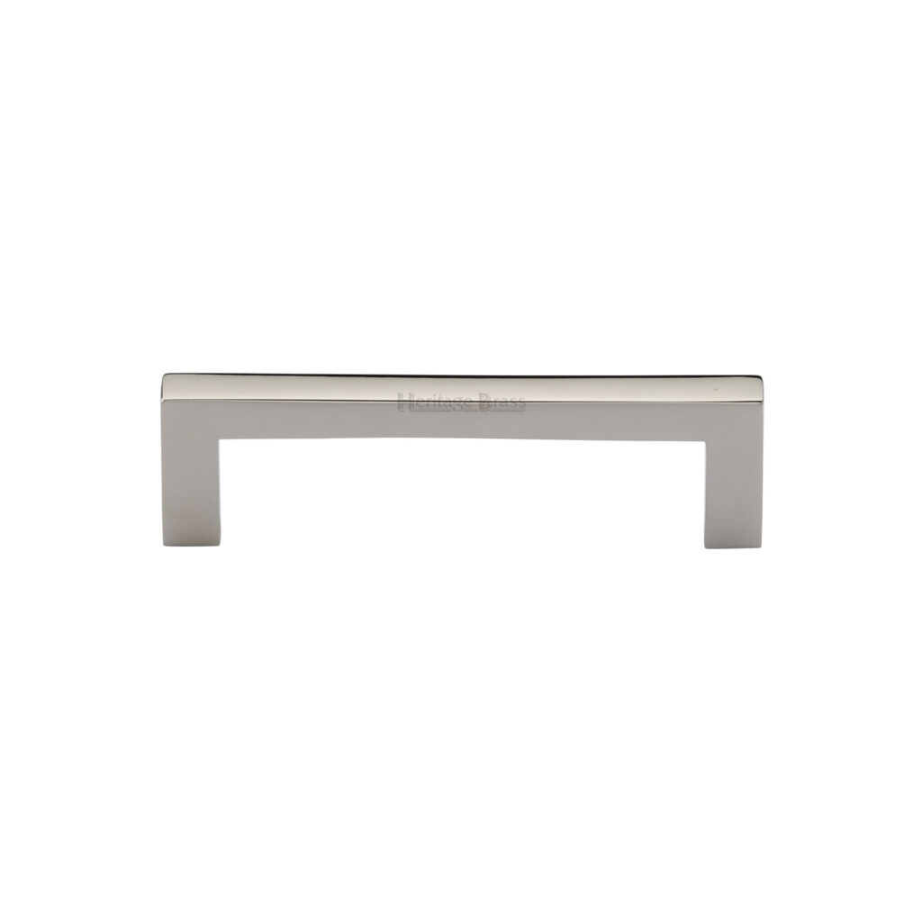 Heritage Brass Cabinet Pull Apollo Design 128mm CTC Satin Nickel Finish 1