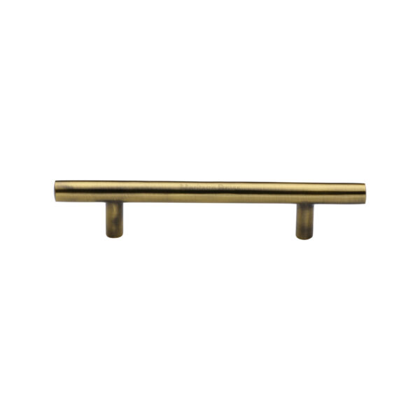 Heritage Brass Cabinet Pull T-Bar Design 128mm CTC Polished Brass Finish 1