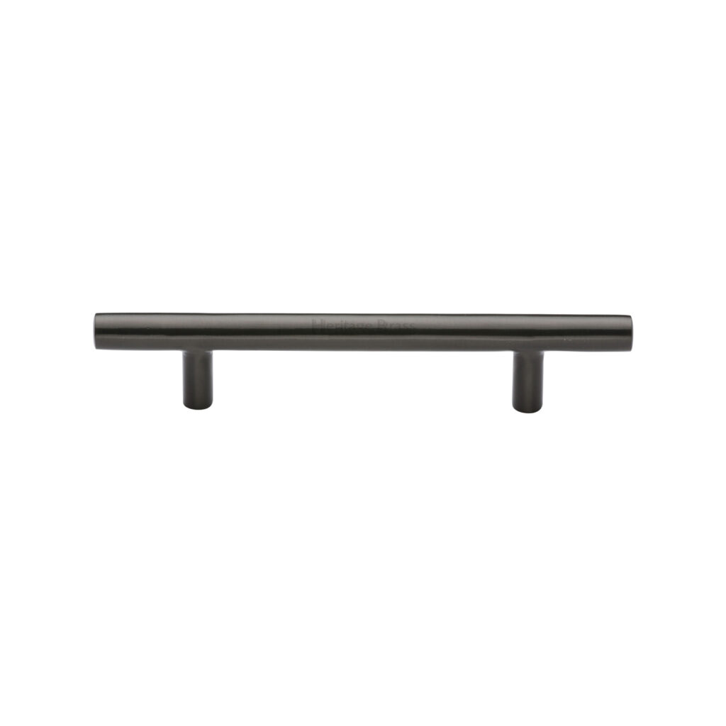 Heritage Brass Cabinet Pull T-Bar Design 128mm CTC Polished Nickel Finish 1