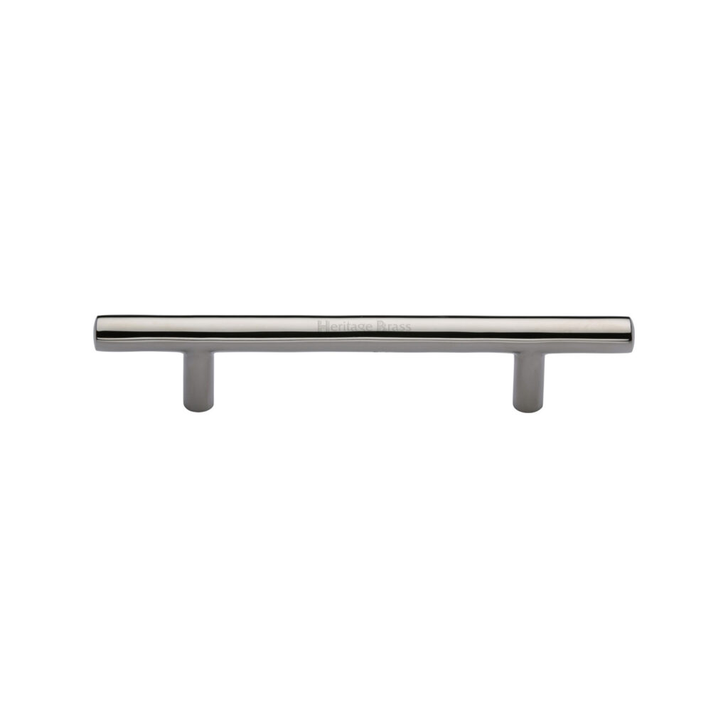 Heritage Brass Cabinet Pull T-Bar Design 128mm CTC Satin Nickel Finish 1