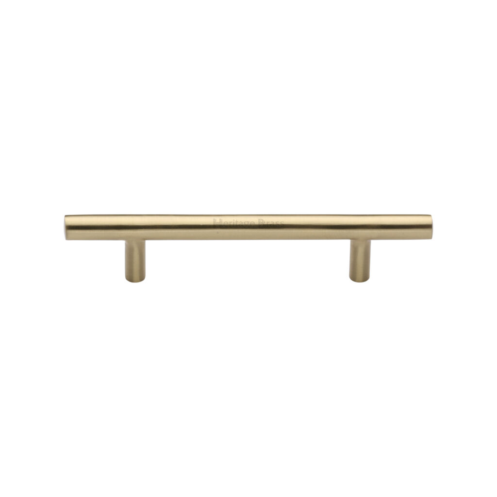 Heritage Brass Cabinet Pull T-Bar Design 128mm CTC Satin Rose Gold Finish 1