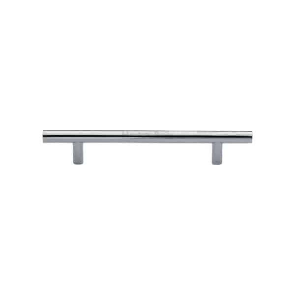 Heritage Brass Cabinet Pull T-Bar Design 160mm CTC Satin Chrome Finish 1