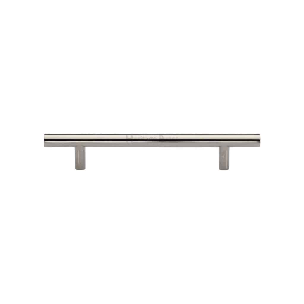 Heritage Brass Cabinet Pull T-Bar Design 160mm CTC Satin Nickel Finish 1