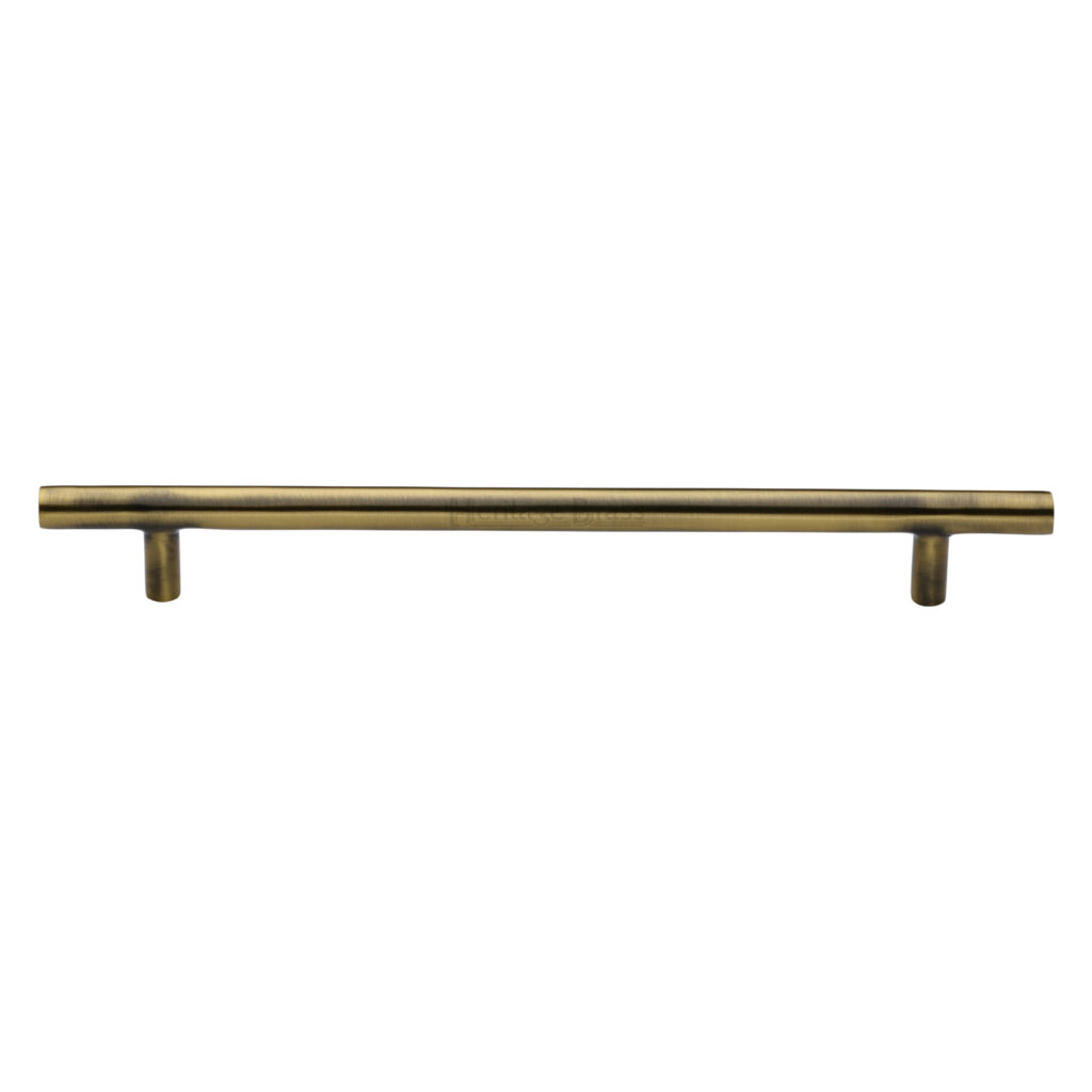 Heritage Brass Cabinet Pull T-Bar Design with 16mm Rose 101mm CTC Polished Brass Finish 1