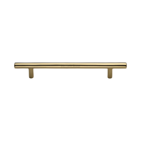 Heritage Brass Cabinet Pull T-Bar Design with 16mm Rose 101mm CTC Satin Brass Finish 1