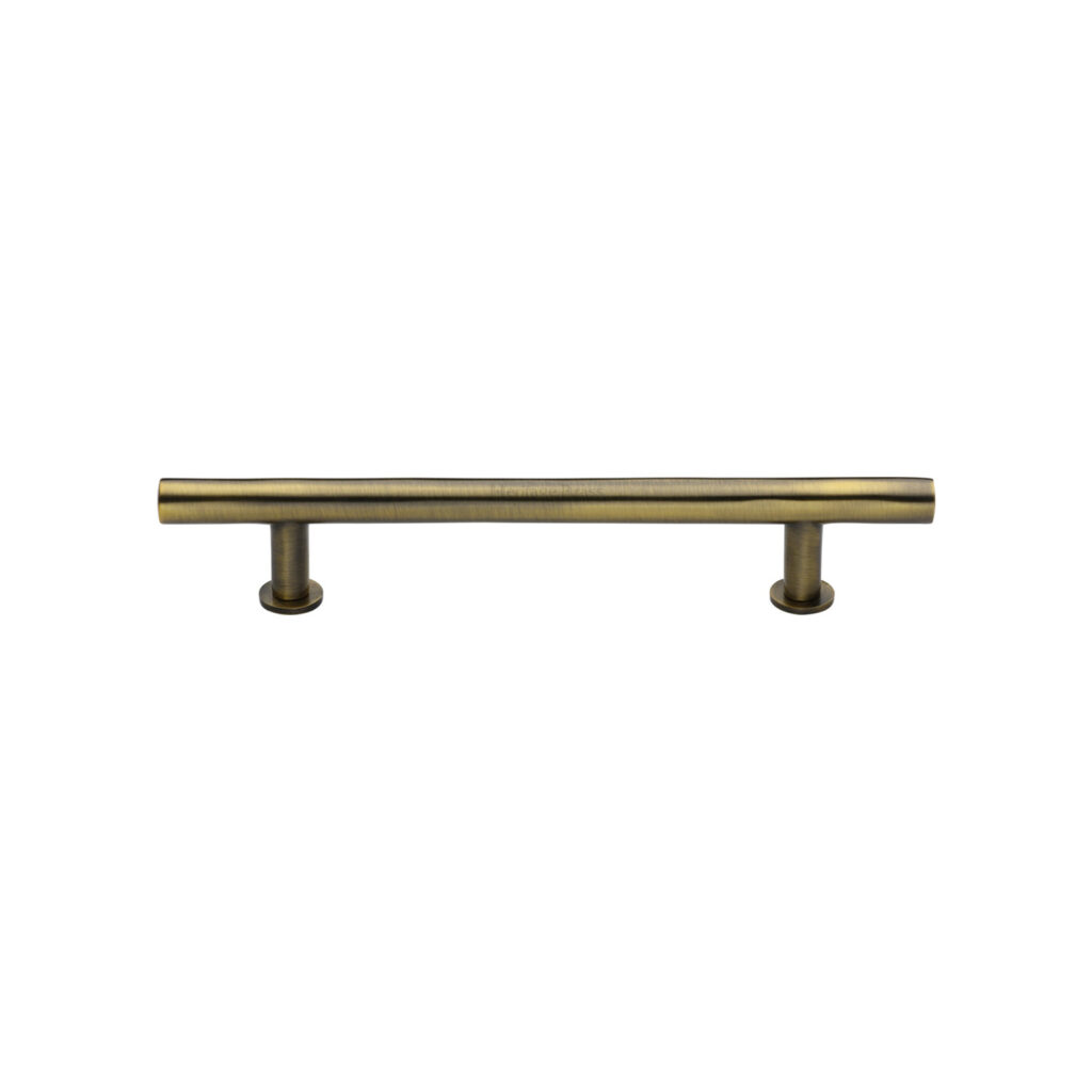 Heritage Brass Cabinet Pull T-Bar Design with 16mm Rose 160mm CTC Polished Brass Finish 1