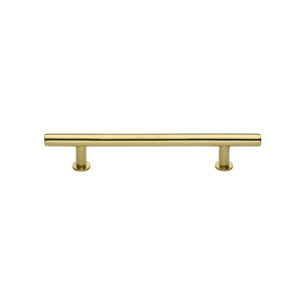 Heritage Brass Cabinet Pull T-Bar Design with 16mm Rose 160mm CTC Satin Brass Finish 1