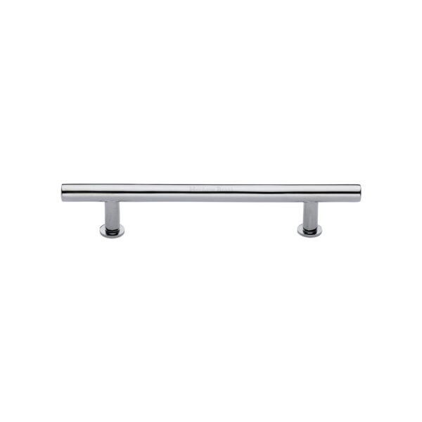 Heritage Brass Cabinet Pull T-Bar Design with 16mm Rose 160mm CTC Satin Chrome Finish 1