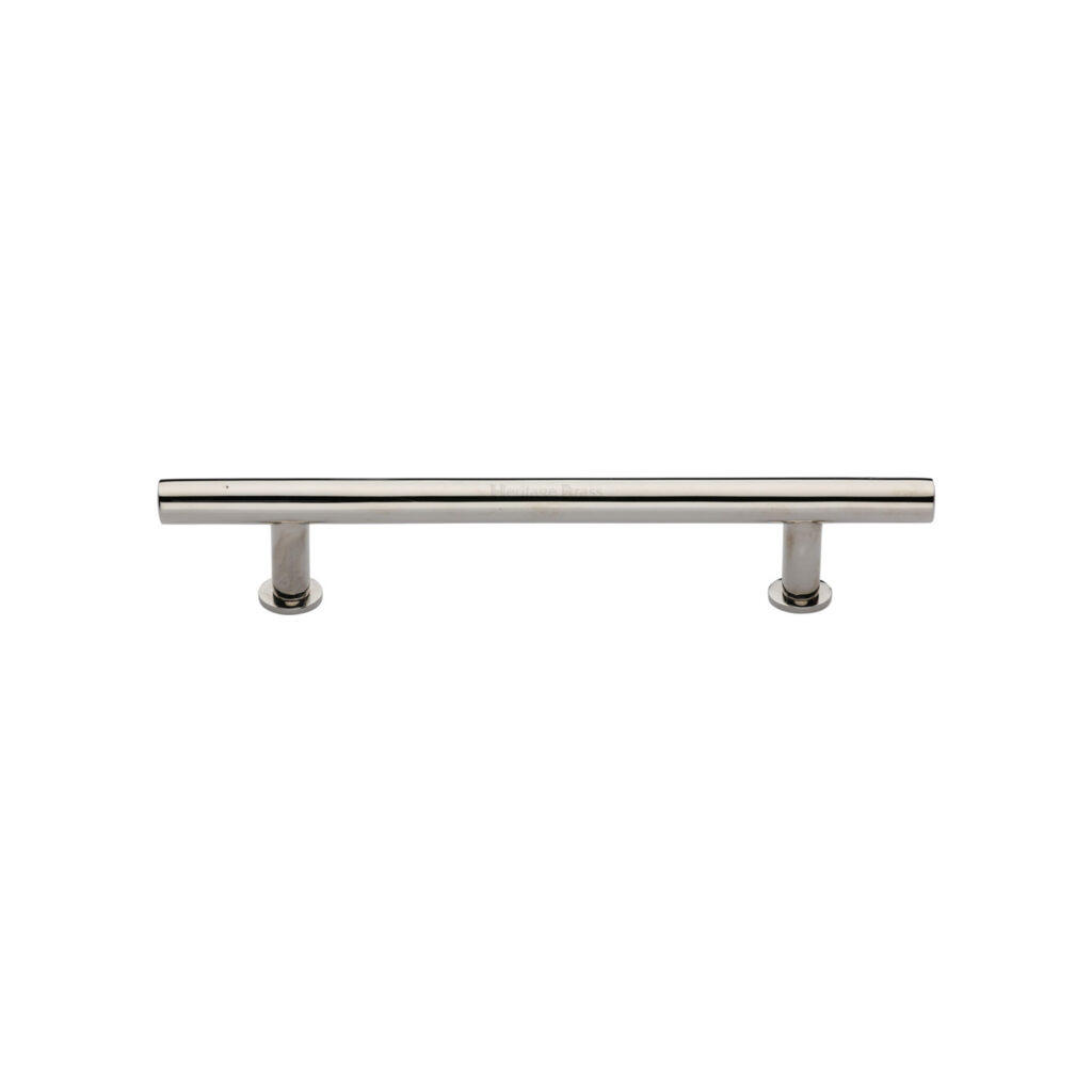 Heritage Brass Cabinet Pull T-Bar Design with 16mm Rose 160mm CTC Satin Nickel Finish 1