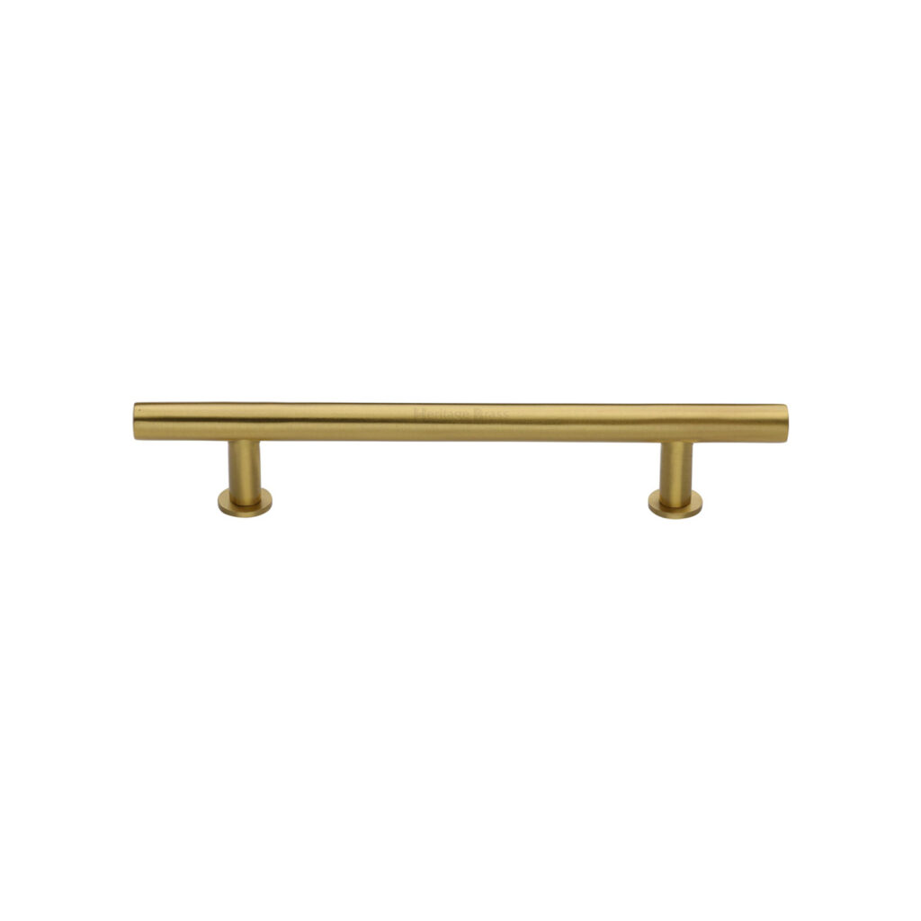 Heritage Brass Cabinet Pull T-Bar Design with 16mm Rose 160mm CTC Satin Rose Gold Finish 1