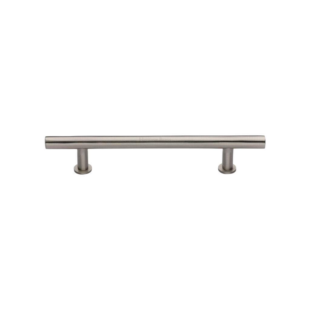 Heritage Brass Cabinet Pull T-Bar Design with 16mm Rose 203mm CTC Matt Black Finish 1