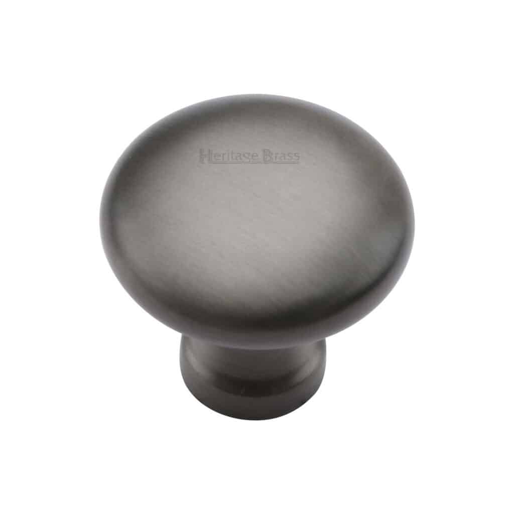 Heritage Brass Cabinet Knob Victorian Oval Design 32mm Polished Nickel finish 1