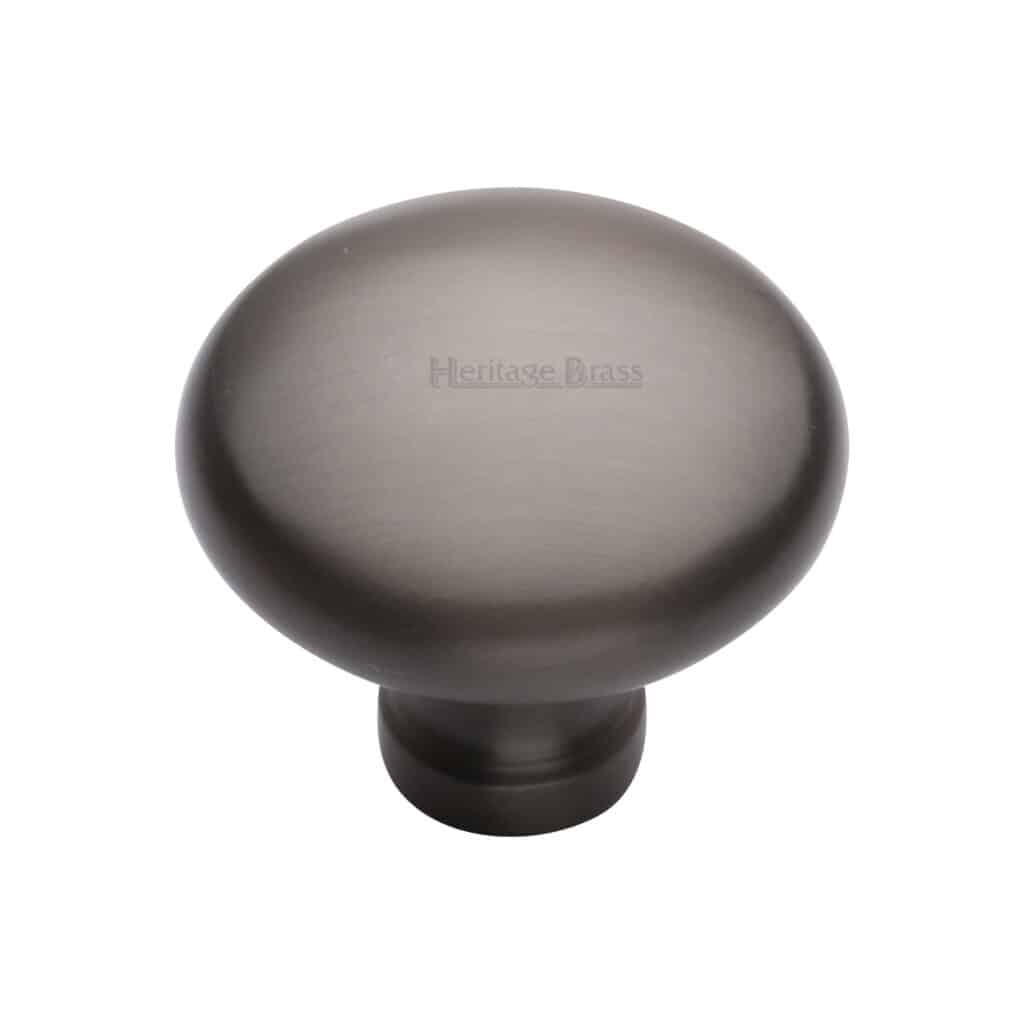 Heritage Brass Cabinet Knob Victorian Oval Design 38mm Polished Nickel finish 1