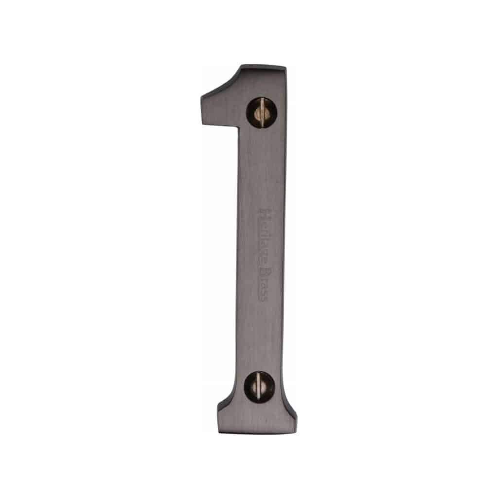 Heritage Brass Numeral 4 Face Fix 76mm (3") Antique Brass finish 1