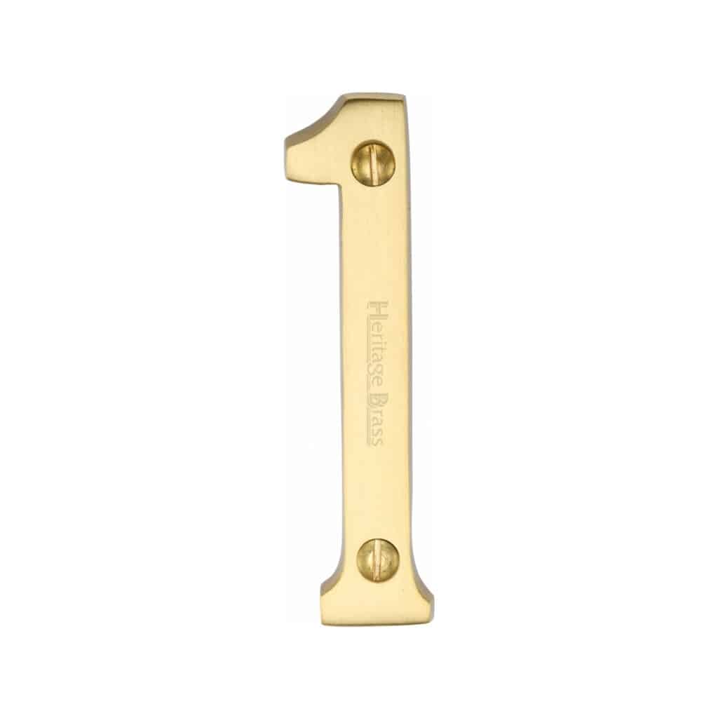 Heritage Brass Numeral 4 Face Fix 76mm (3") Polished Nickel finish 1