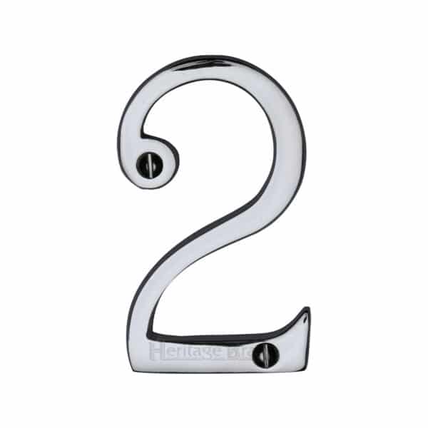 Heritage Brass Numeral 5 Face Fix 76mm (3") Polished Brass finish 1