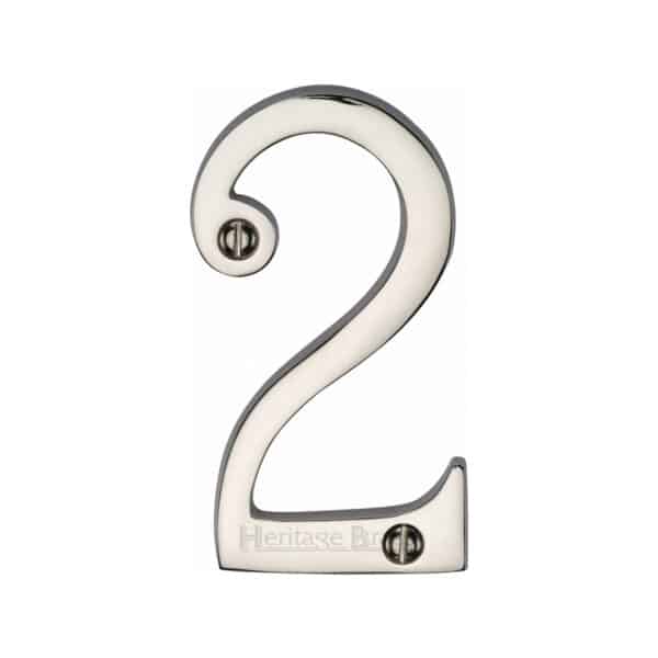 Heritage Brass Numeral 5 Face Fix 76mm (3") Polished Chrome finish 1