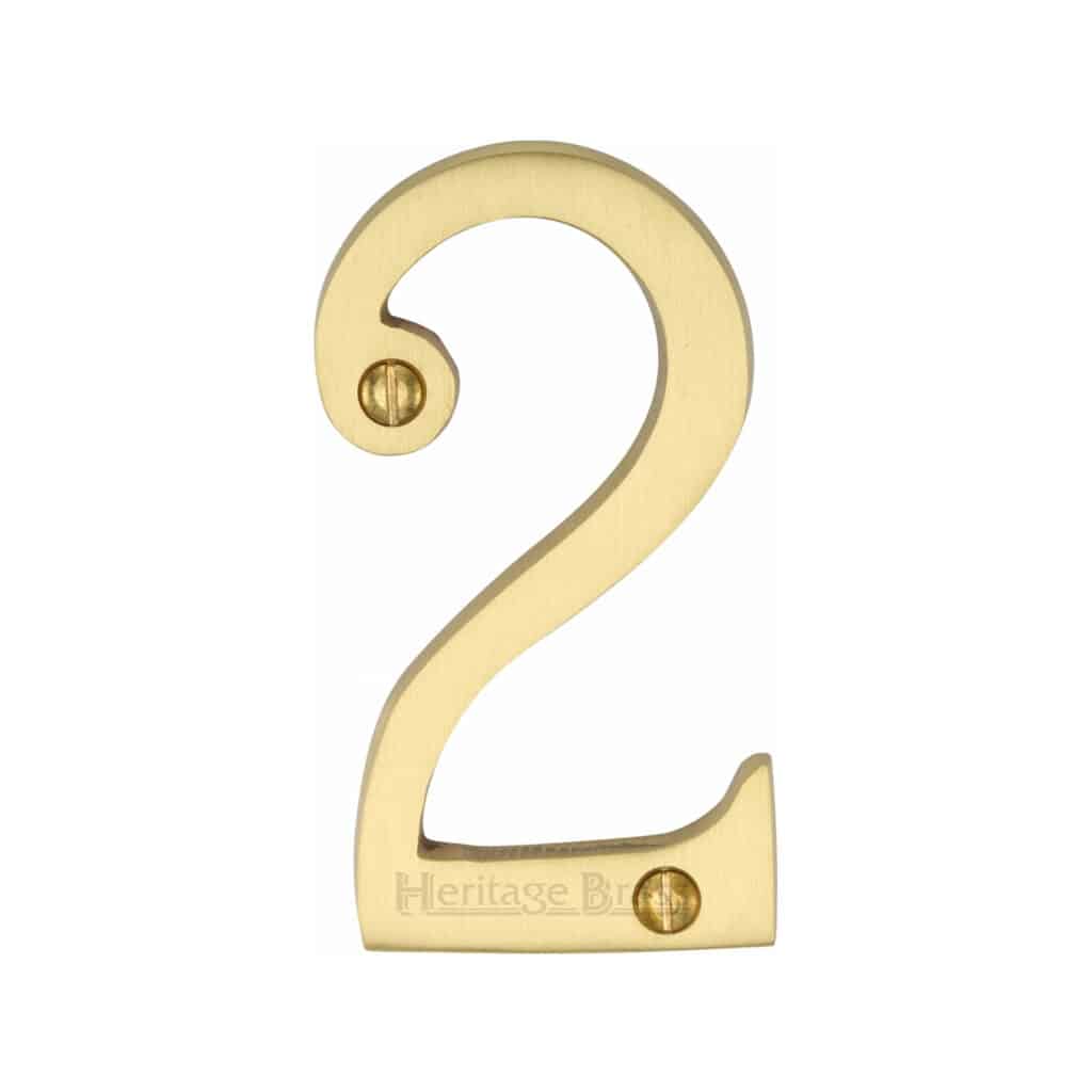 Heritage Brass Numeral 5 Face Fix 76mm (3") Polished Nickel finish 1