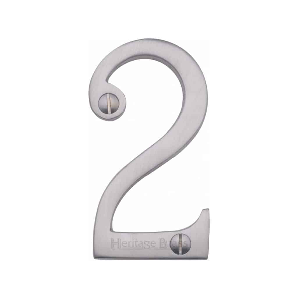 Heritage Brass Numeral 5 Face Fix 76mm (3") Satin Brass finish 1