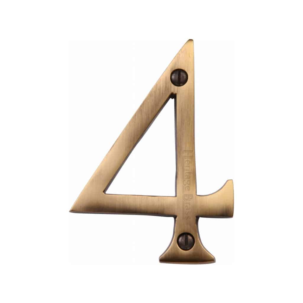 Heritage Brass Numeral 6 Face Fix 76mm (3") Satin Nickel finish 1