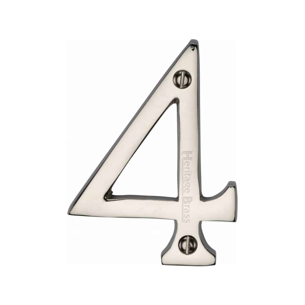 Heritage Brass Numeral 7 Face Fix 76mm (3") Polished Chrome finish 1