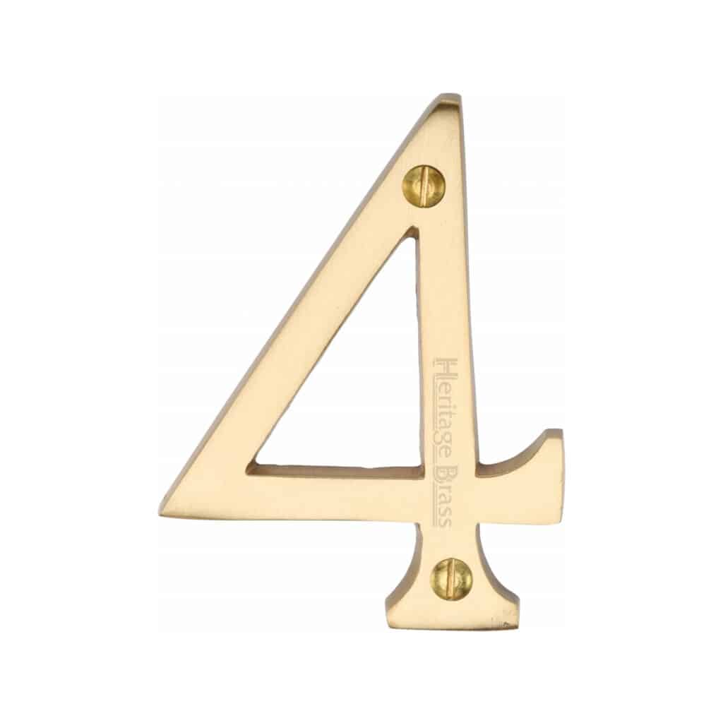 Heritage Brass Numeral 7 Face Fix 76mm (3") Polished Nickel finish 1