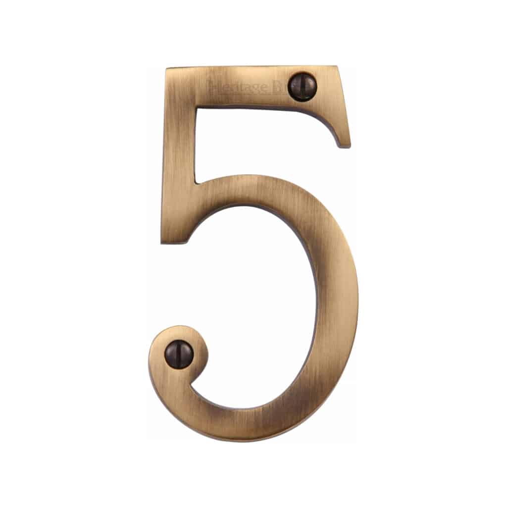 Heritage Brass Numeral 7 Face Fix 76mm (3") Satin Nickel finish 1