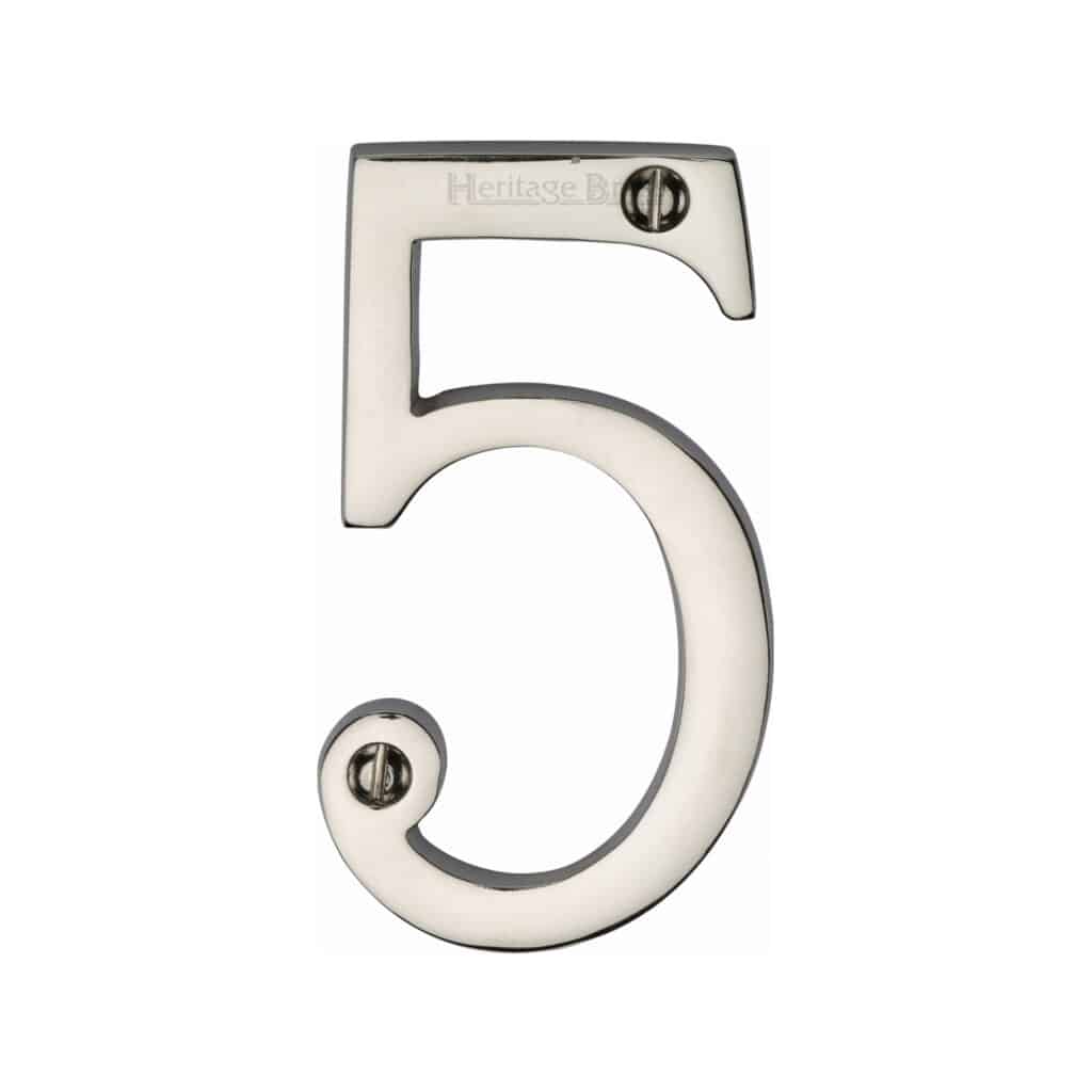 Heritage Brass Numeral 8 Face Fix 76mm (3") Polished Chrome finish 1