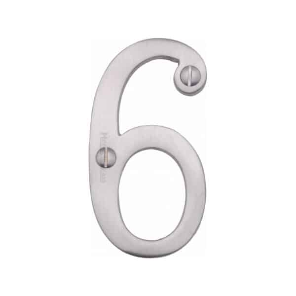 Heritage Brass Numeral 9 Face Fix 76mm (3") Satin Brass finish 1