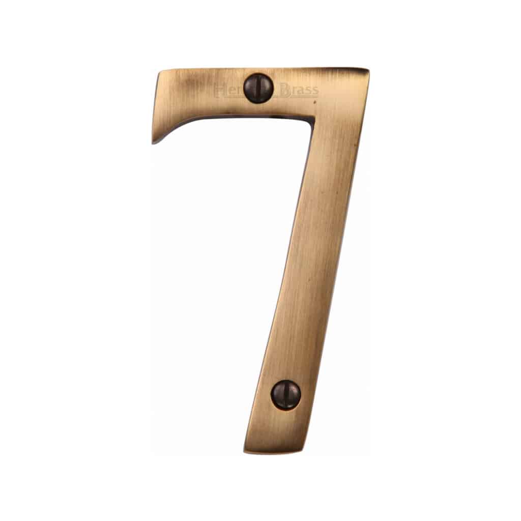 Heritage Brass Numeral 9 Face Fix 76mm (3") Satin Nickel finish 1