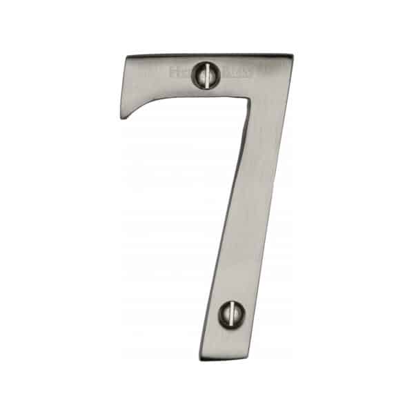 Heritage Brass Numeral 0 Face Fix 76mm (3") Satin Chrome finish 1