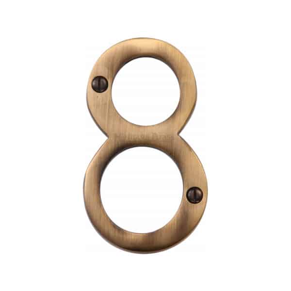 Heritage Brass Numeral 0 Face Fix 76mm (3") Satin Nickel finish 1