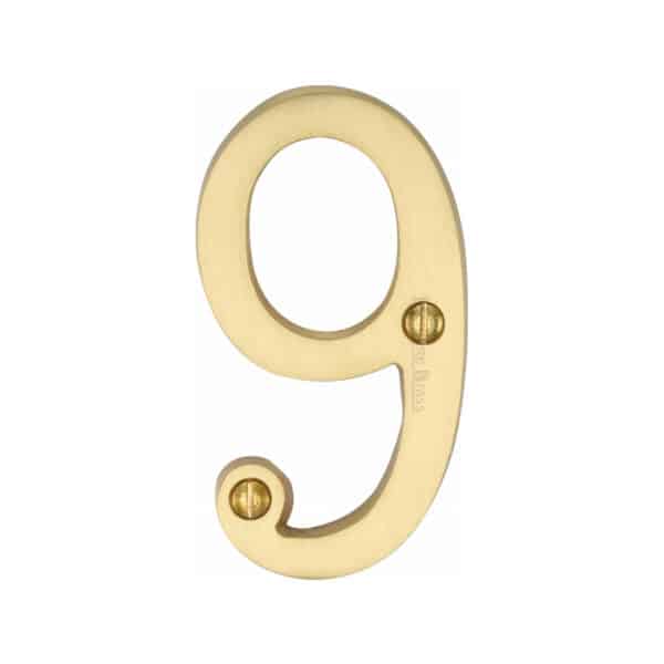 Heritage Brass Numeral 2 Face Fix 76mm (3") Polished Nickel finish 1