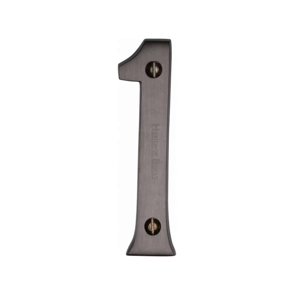 Heritage Brass Numeral 4 Face Fix 76mm (3") Matt Bronze finish 1