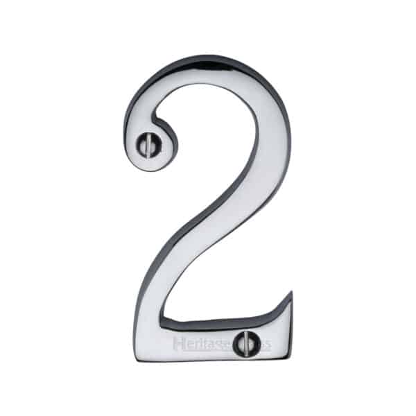 Heritage Brass Numeral 5 Face Fix 76mm (3") Polished Nickel finish 1