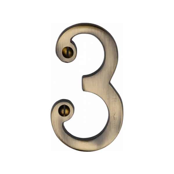 Heritage Brass Numeral 6 Face Fix 76mm (3") Polished Brass finish 1