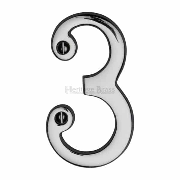 Heritage Brass Numeral 6 Face Fix 76mm (3") Satin Brass finish 1