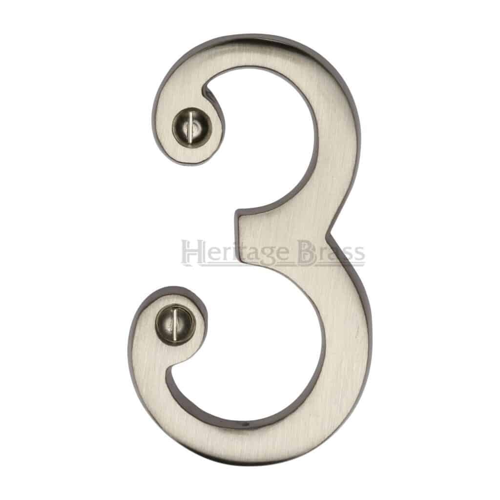 Heritage Brass Numeral 7 Face Fix 76mm (3") Matt Bronze finish 1