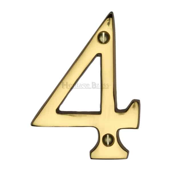 Heritage Brass Numeral 7 Face Fix 76mm (3") Satin Brass finish 1