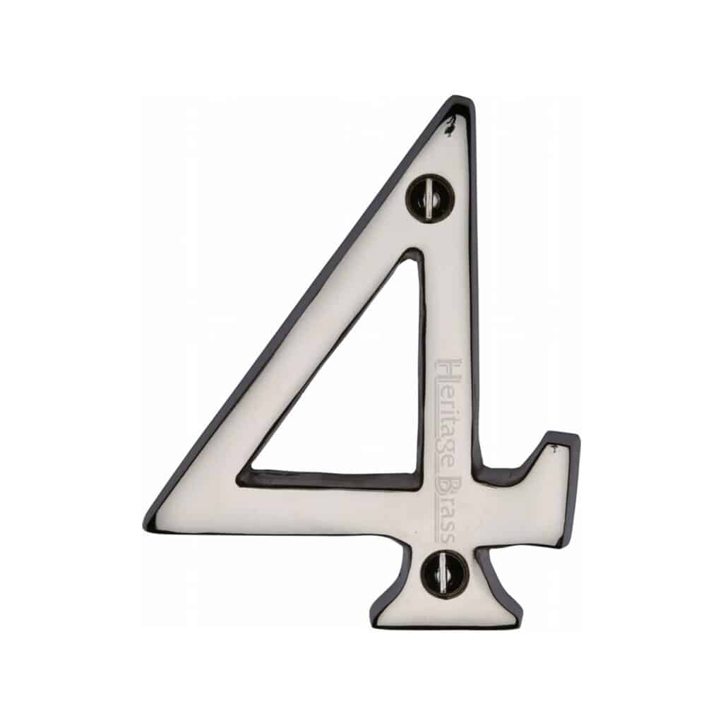 Heritage Brass Numeral 7 Face Fix 76mm (3") Satin Nickel finish 1