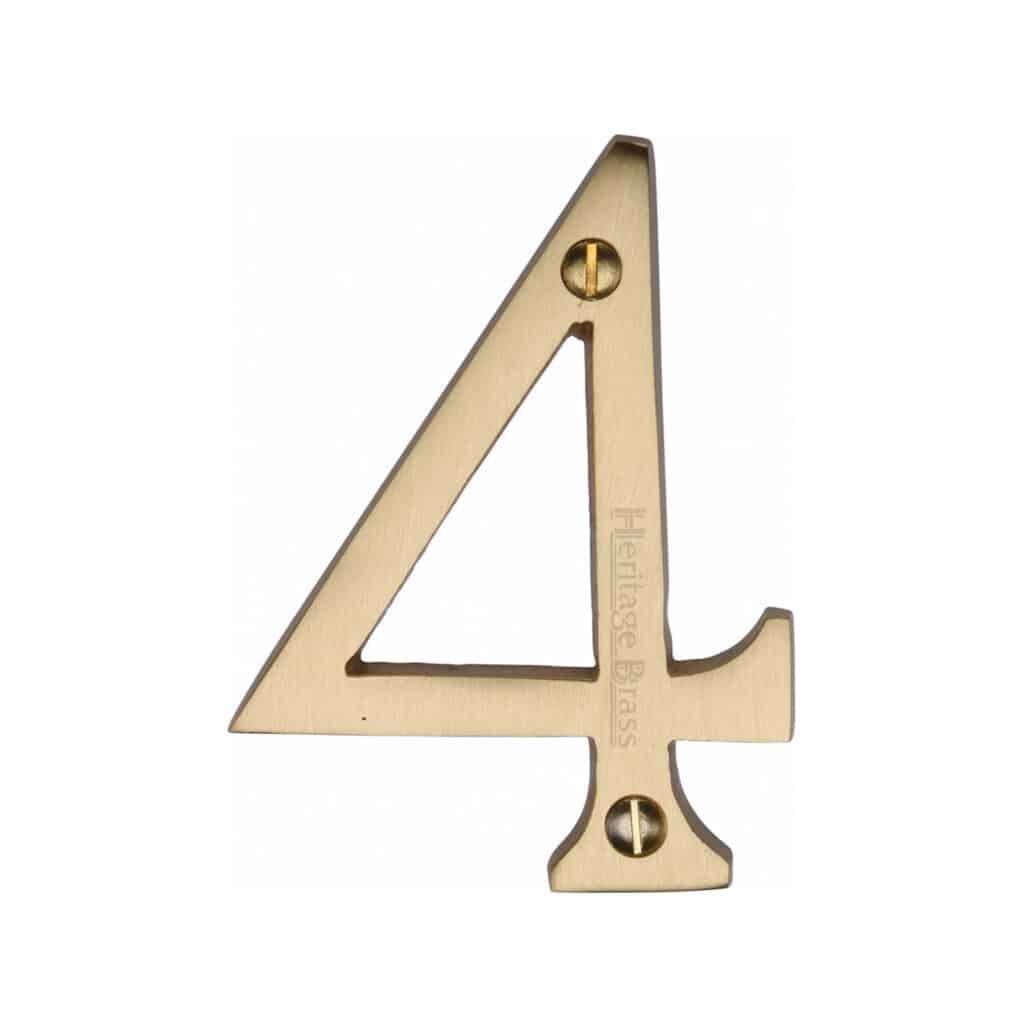 Heritage Brass Numeral 8 Face Fix 76mm (3") Antique Brass finish 1