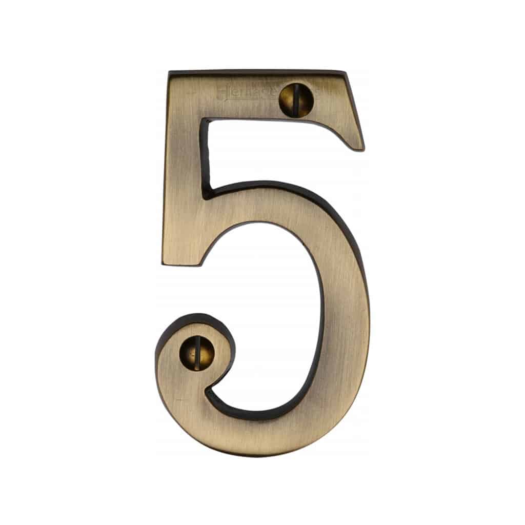 Heritage Brass Numeral 8 Face Fix 76mm (3") Polished Nickel finish 1