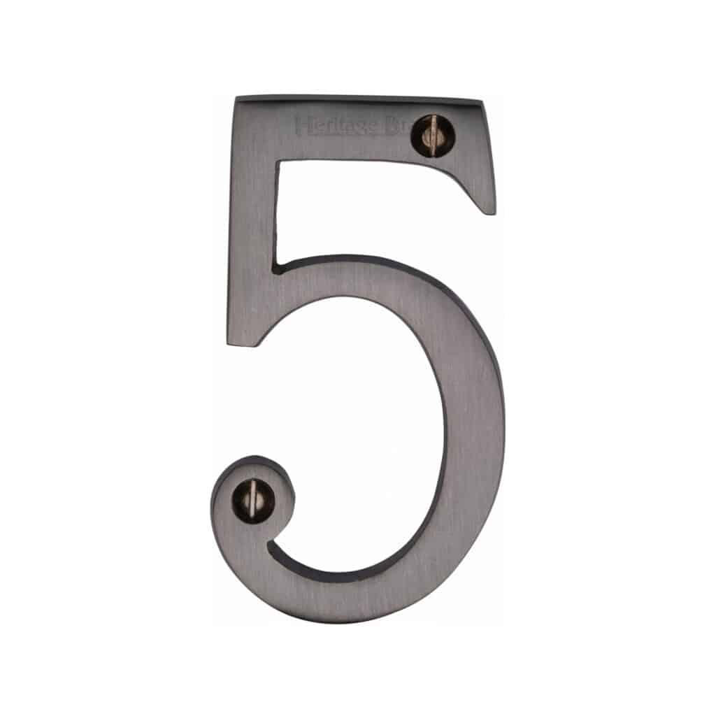 Heritage Brass Numeral 8 Face Fix 76mm (3") Satin Brass finish 1