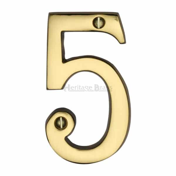 Heritage Brass Numeral 8 Face Fix 76mm (3") Satin Chrome finish 1